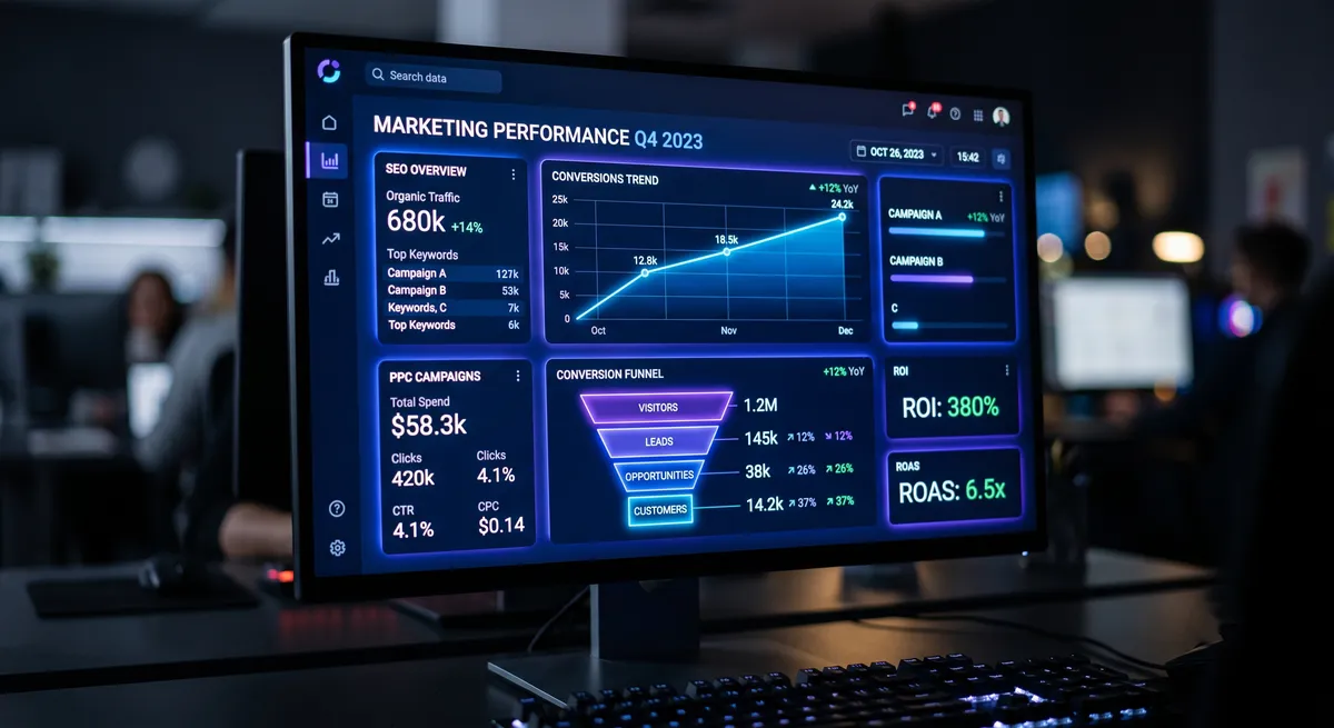 Marketing analytics dashboard